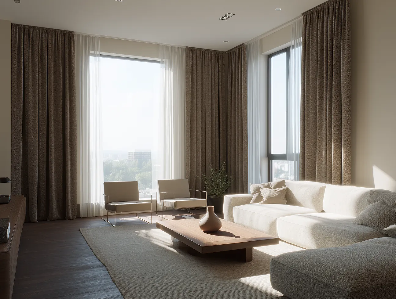 Minimalist luxury in a modern loft.