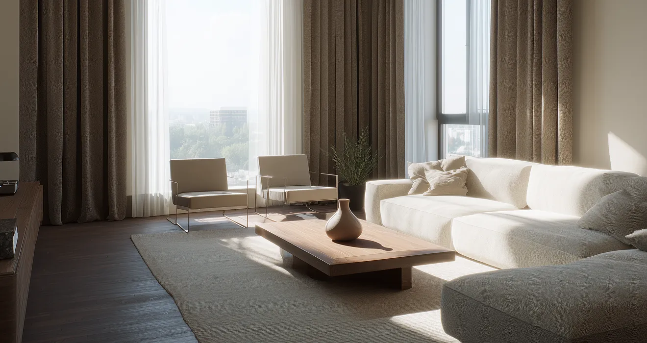 Minimalist luxury in a modern loft.