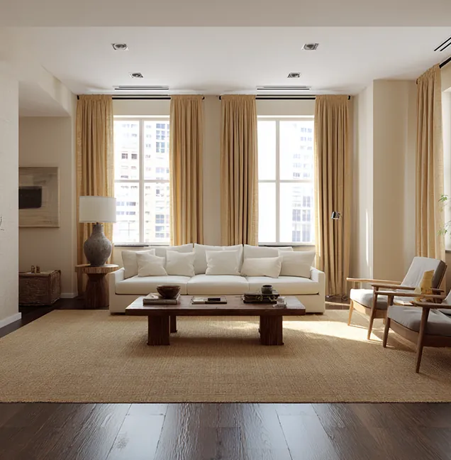 Minimalist luxury in a modern loft.