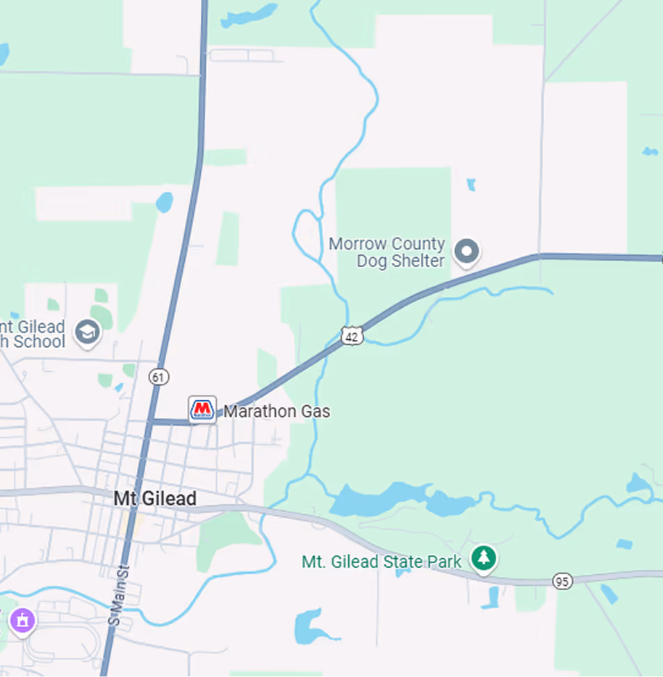 Map showing the studio location